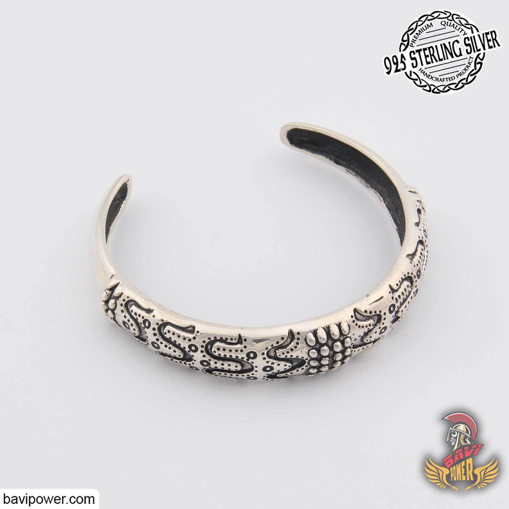 925 Sterling Silver Viking Falster Arm Ring