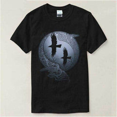 BaviPower Viking T-shirt Huginn and Muninn Ravens