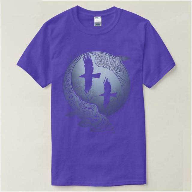 BaviPower Viking T-shirt Huginn and Muninn Ravens