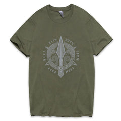 BaviPower Viking T-shirt Odin's Weapons Gungnir, Huginn and Muninn