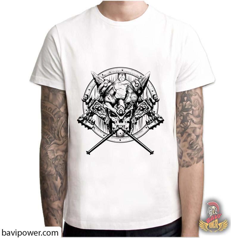 BaviPower Viking T-shirt - Viking Warrior's Skull