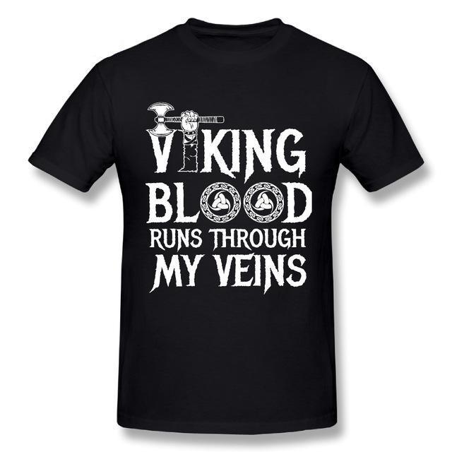 BaviPower Viking T-shirt Vikings Blood Runs in My Veins