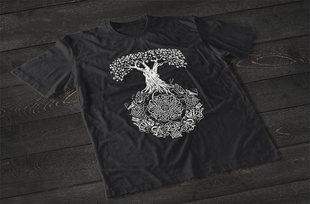 BaviPower Viking T-shirt Yggdrasil the Tree of Life