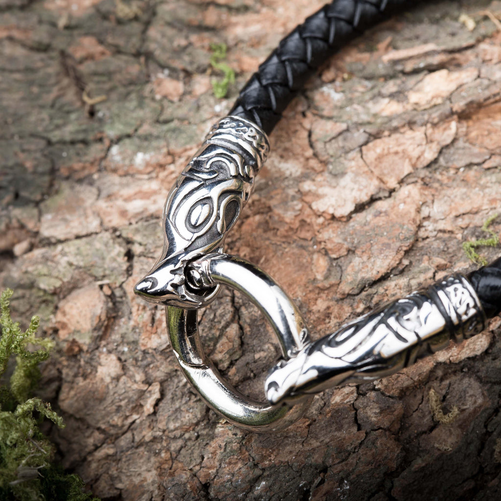 bavipower-viking-jewelry-Bear Paw Pendant with Leather Necklace-necklace-BaViPower-70 cm-BaViPower