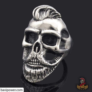 Beard Viking Skull Ring