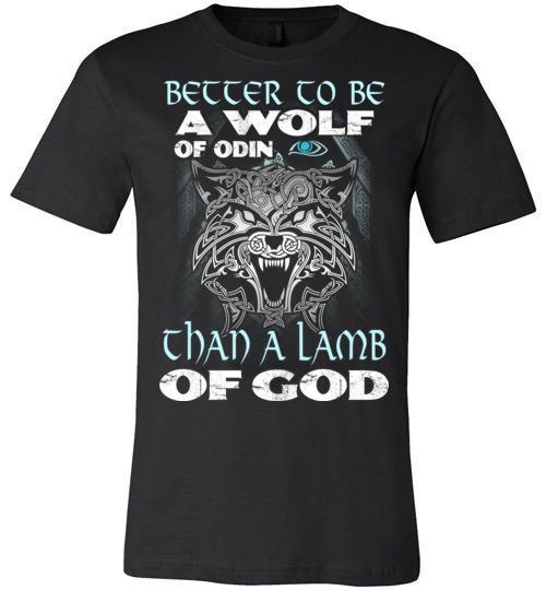 bavipower-viking-jewelry-Better to be a wolf of Odin-BaViPower-Canvas Unisex T-Shirt-Black-S-BaViPower