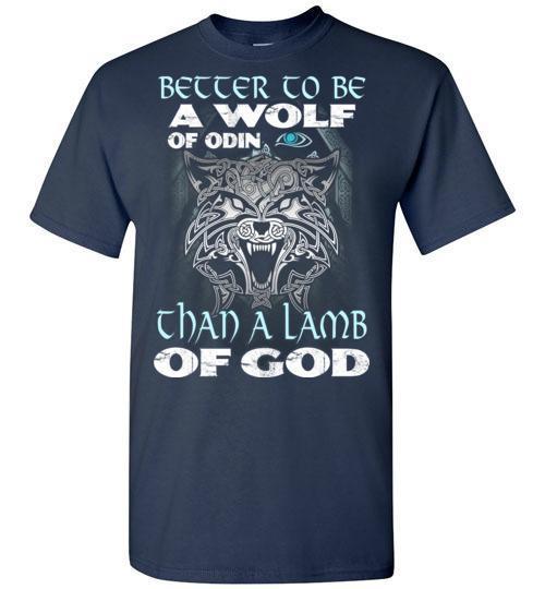 bavipower-viking-jewelry-Better to be a wolf of Odin-BaViPower-Gildan Short-Sleeve T-Shirt-Navy-S-BaViPower