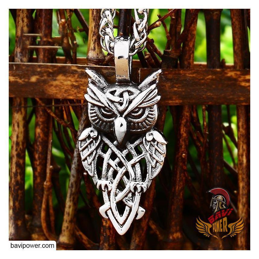 Celtic Owl Pendant Necklace