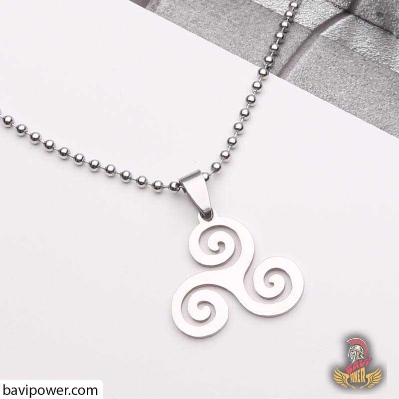 Celtic Triskele Charm Necklace for Women