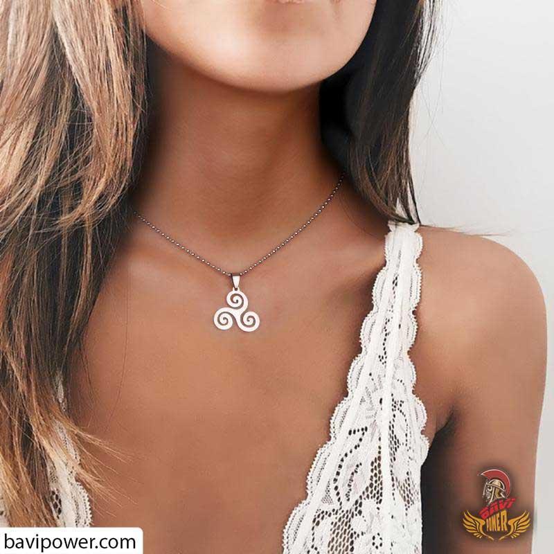 Celtic Triskele Charm Necklace for Women – BaviPower