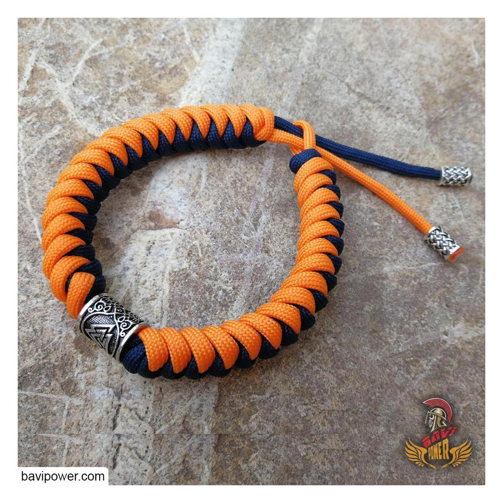 Handmade Bracelet With Viking Valknut Bead