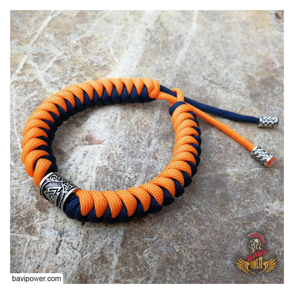 Handmade Bracelet With Viking Valknut Bead
