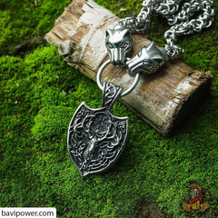 Helm Of Awe Deer Pendant Necklace