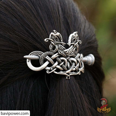 Large Celtics Knot Dragons Hairpin F-06