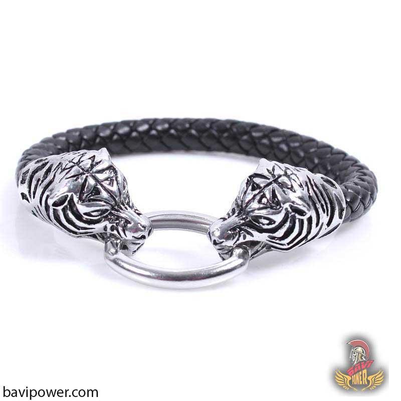 Leather Tiger Bracelet