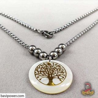 Natural Shell Tree of Life Pendant Necklace