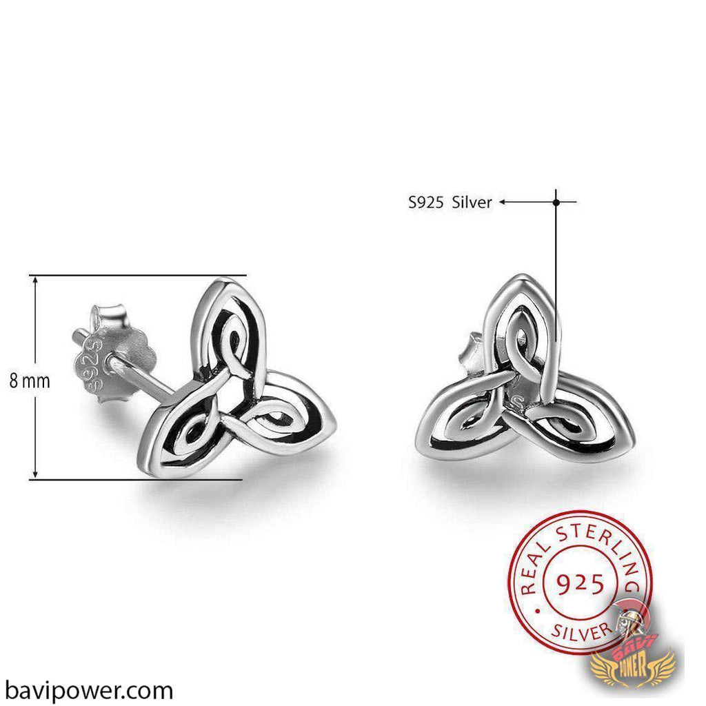 S925 Silver Trinity Knot Earrings