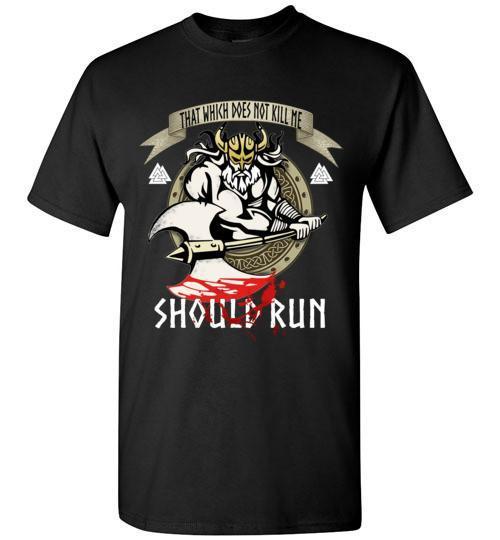 bavipower-viking-jewelry-"Should Run" T-Shirt & Hoodie-t-shirt-BaViPower-Short-Sleeve T-Shirt-Black-M-BaViPower