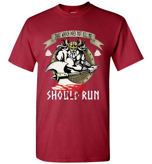 bavipower-viking-jewelry-"Should Run" T-Shirt & Hoodie-t-shirt-BaViPower-Short-Sleeve T-Shirt-Cardinal-M-BaViPower