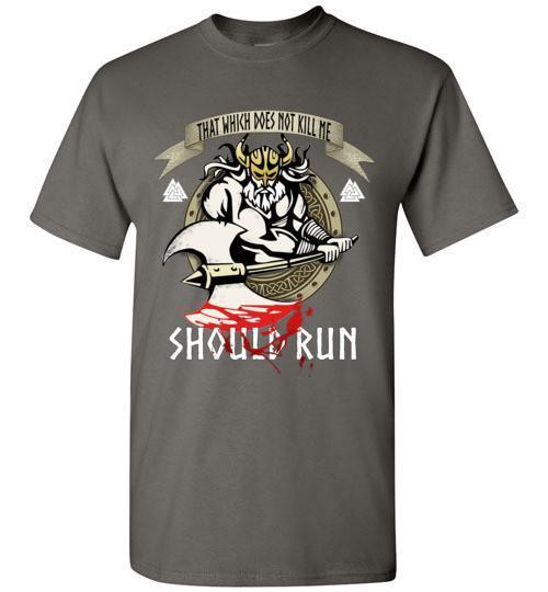 bavipower-viking-jewelry-"Should Run" T-Shirt & Hoodie-t-shirt-BaViPower-Short-Sleeve T-Shirt-Charcoal-M-BaViPower