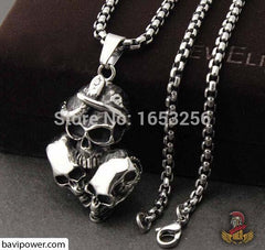 Skull Biker Men's Necklace