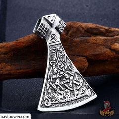 Stainless Steel Battle Axe Pendant BP8-268