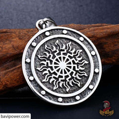 Stainless Steel Black Sun Pendant