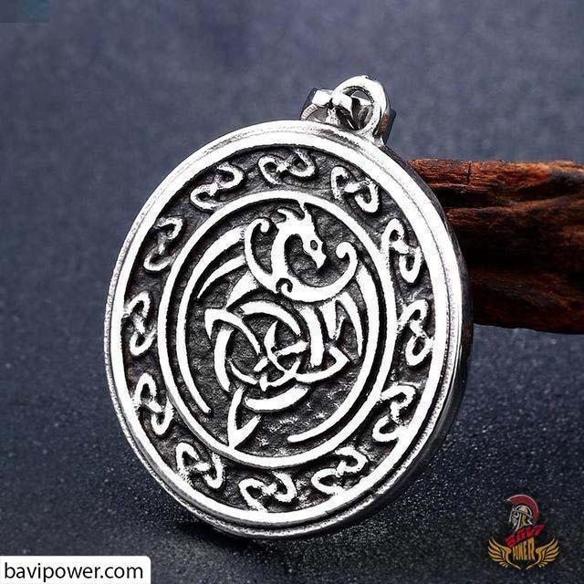 Stainless Steel Celtic Dragon Pendant
