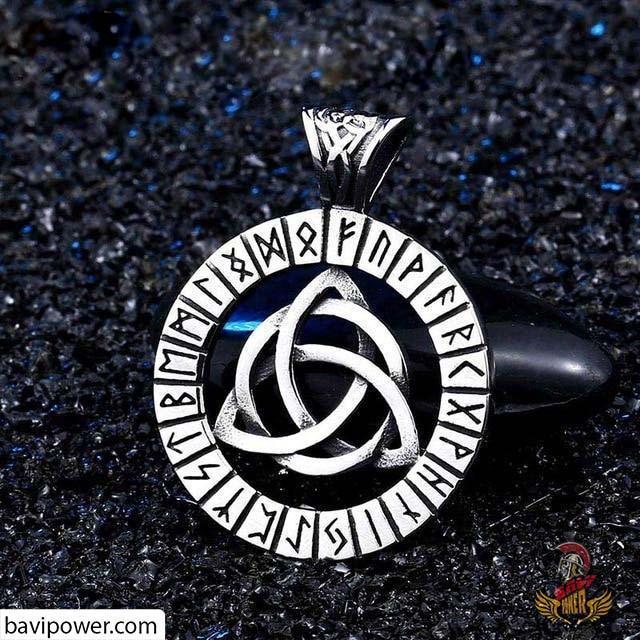 Stainless Steel Runic Triquetra Pendant