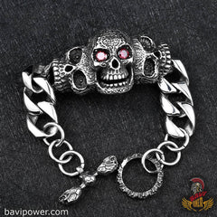 Stainless Steel Skull Bracelet