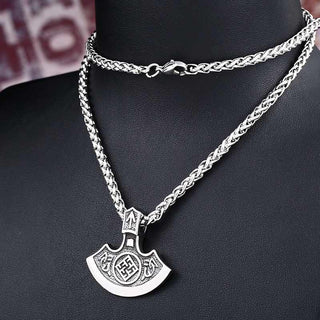 Stainless Steel Tiwaz Axe Pendant Necklace