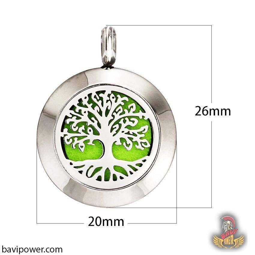 Stainless Steel Tree of Life Locket Pendant Necklace