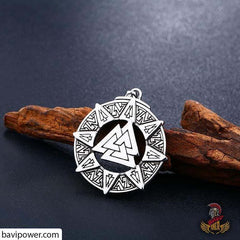 Stainless Steel Valknut Pendant BP8-290
