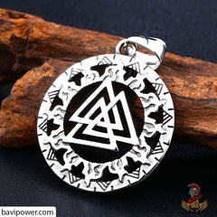 Stainless Steel Valknut Pendant BP8-296