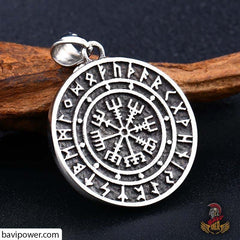Stainless Steel Vegvisir Compass Pendant