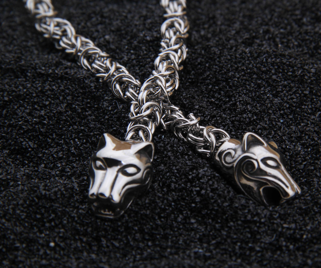 Thor's Hammer Pendant with Handmade King Chain Necklace