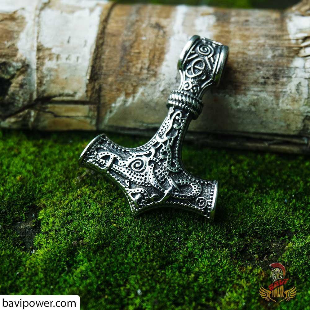 Thor's Hammer Pendant with Keel Chain Necklace