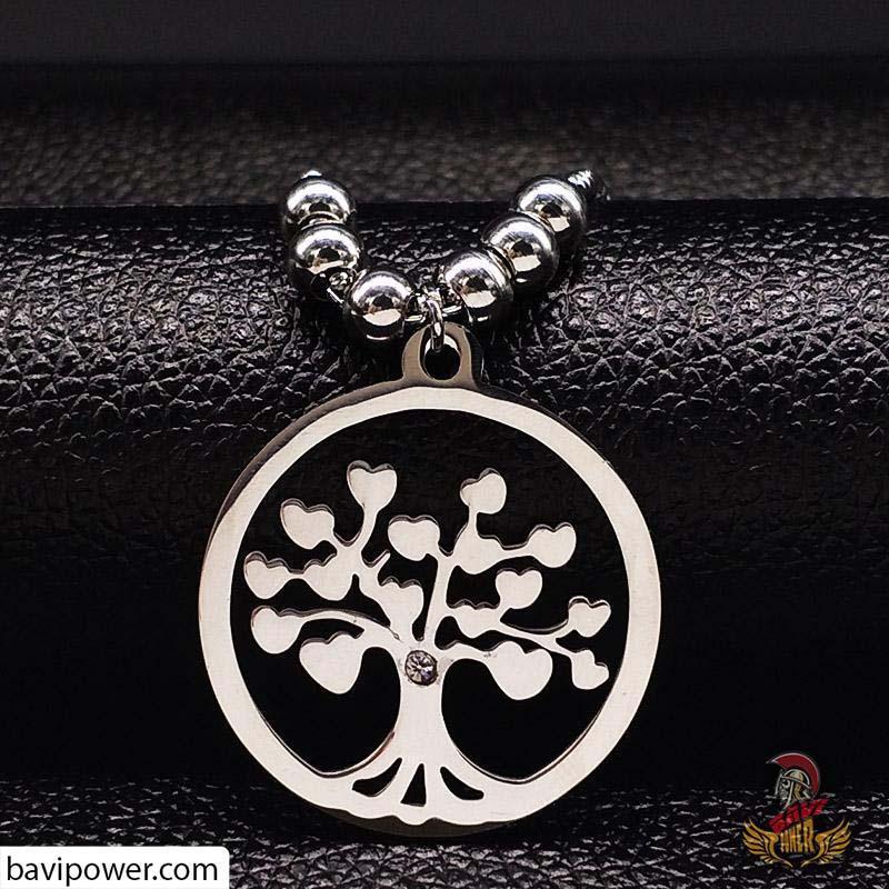 Tree of Life Pendant Bead Necklace for Women