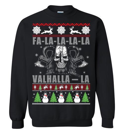 bavipower-viking-jewelry-VALHALLA-LA Christmas Shirt-shirt-BaViPower-Sweatshirt-Black-S-BaViPower