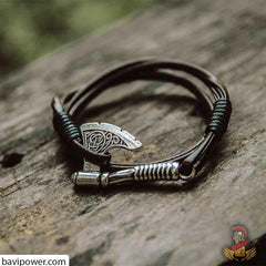 Viking Axe Leather Bracelet