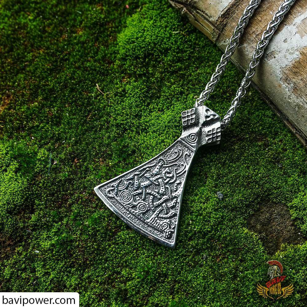 Viking Battle Axe Pendant Necklace