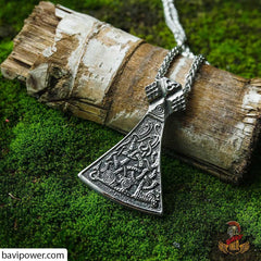Viking Battle Axe Pendant Necklace