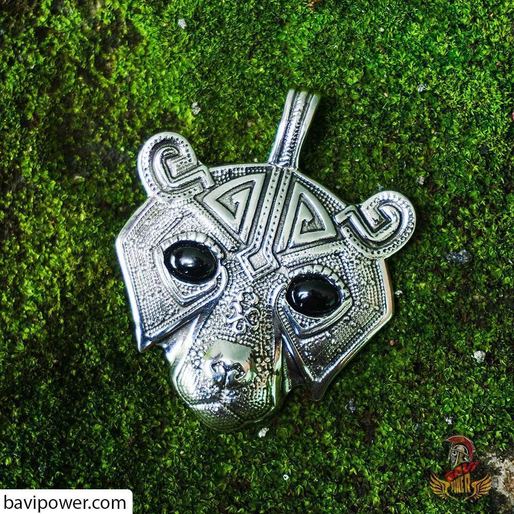 Viking Bear Head Pendant Necklace