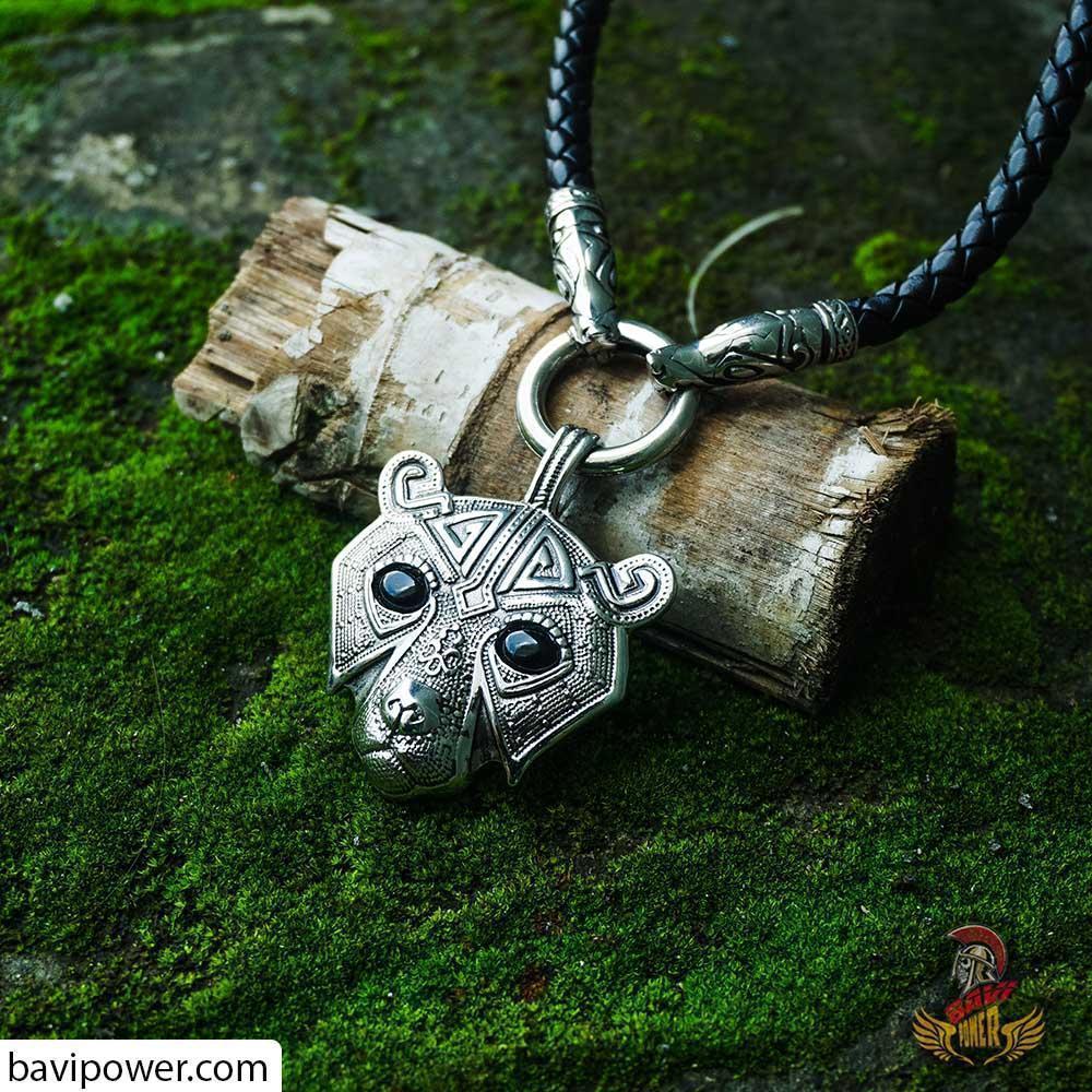 SISGEM Bear Necklace 925 Sterling Silver Cool Viking Bear Head Pendant Necklaces Jewelry For Men W Stainless Steel Chain 22 2