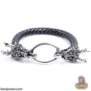 Viking Dragon Leather Bracelet