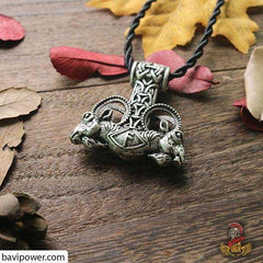 Viking Goat Amulet Necklace