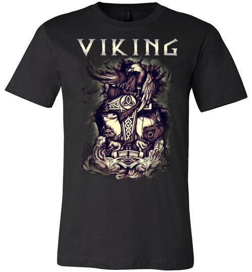 bavipower-viking-jewelry-Viking T-shirt BVP001-BaViPower-Canvas Unisex T-Shirt-Black-S-BaViPower