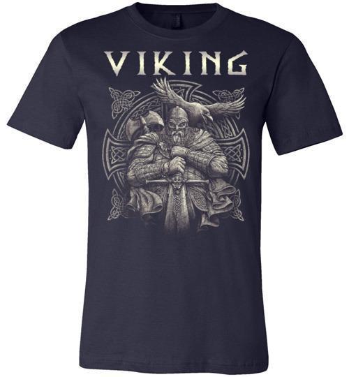 bavipower-viking-jewelry-Viking T-shirt BVP002-BaViPower-Canvas Unisex T-Shirt-Navy-S-BaViPower