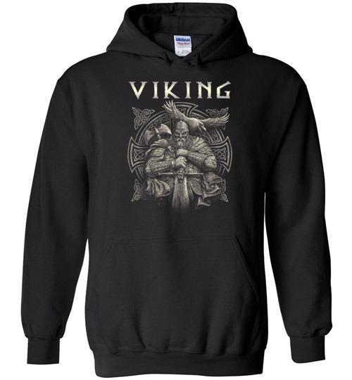 bavipower-viking-jewelry-Viking T-shirt BVP002-BaViPower-Gildan Heavy Blend Hoodie-Black-S-BaViPower