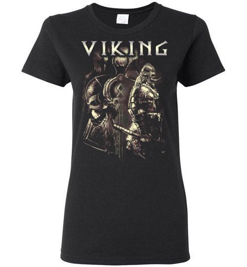 bavipower-viking-jewelry-Viking T-shirt BVP003-BaViPower-Gildan Ladies Short-Sleeve-Black-S-BaViPower